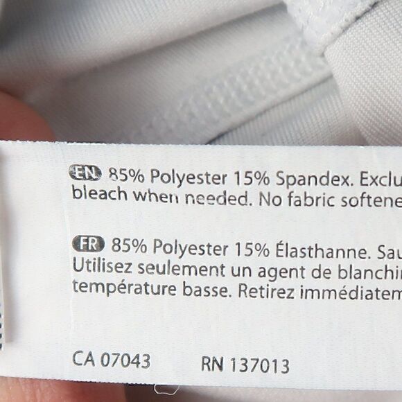 BALANCE COLLECTION WHITE WITH BLACK & GREY SPOTS PRINT CAPRI LEGGING SIZE SMALL - Picture 3 of 9